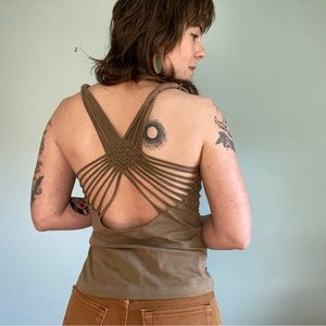 Strap it back festival tank top